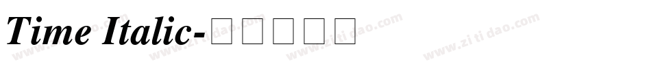 Time Italic字体转换